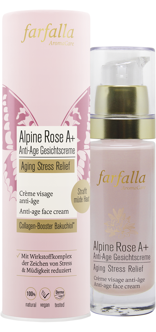 Alpine Rose A+ Anti-Age Gesichtscreme, Aging Stress Relief